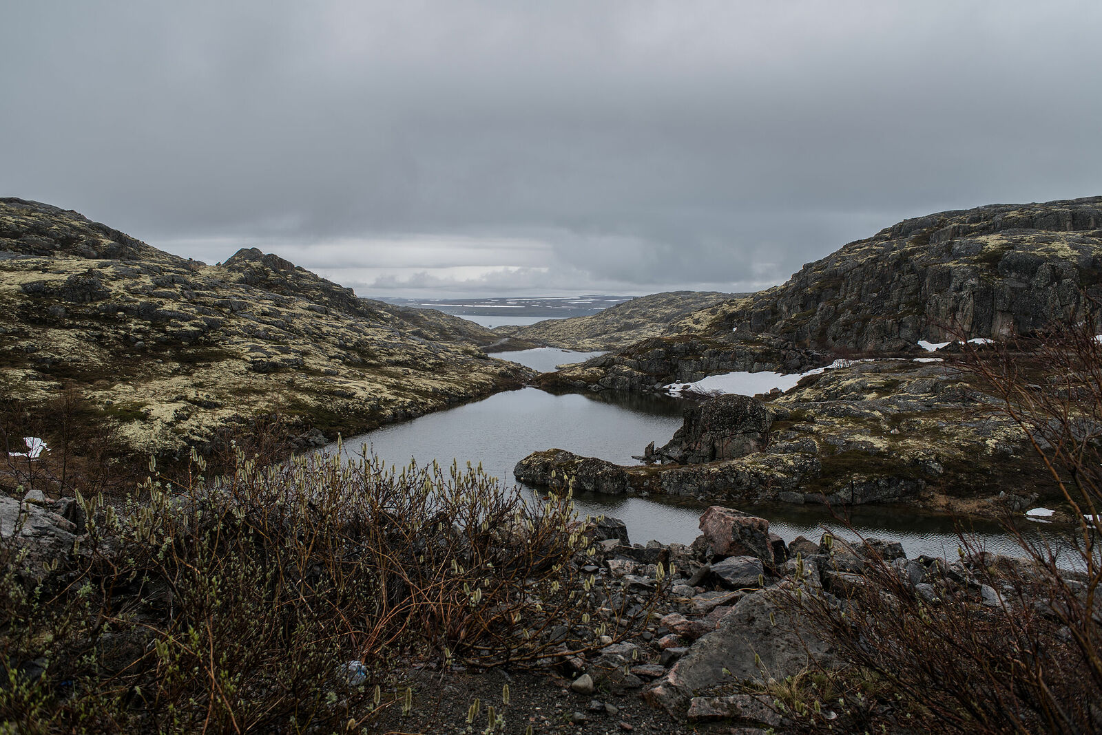 Along the way, there are also many lakes, some of which are still covered with ice. As the guide explains, these bodies of water contain no fish at all because they freeze solid to the bottom